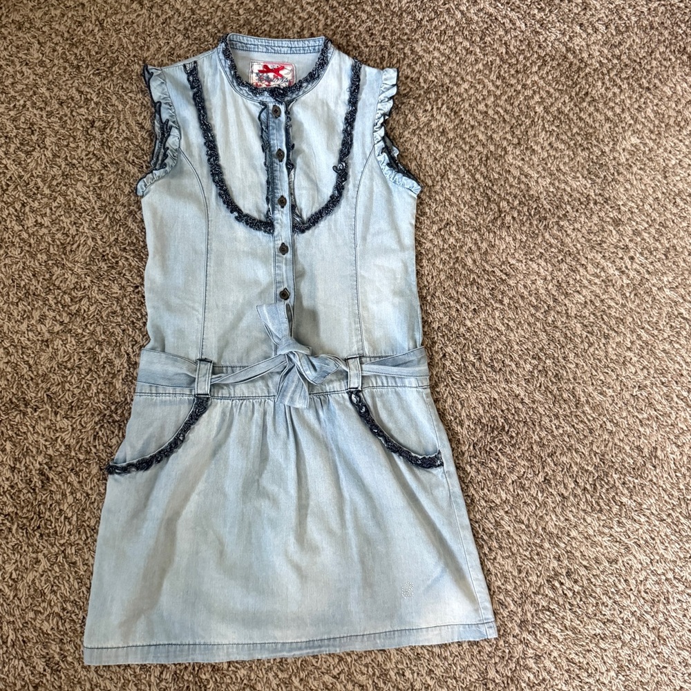 Brums Milano Girls Chambray Dress Size M (US 9/10)